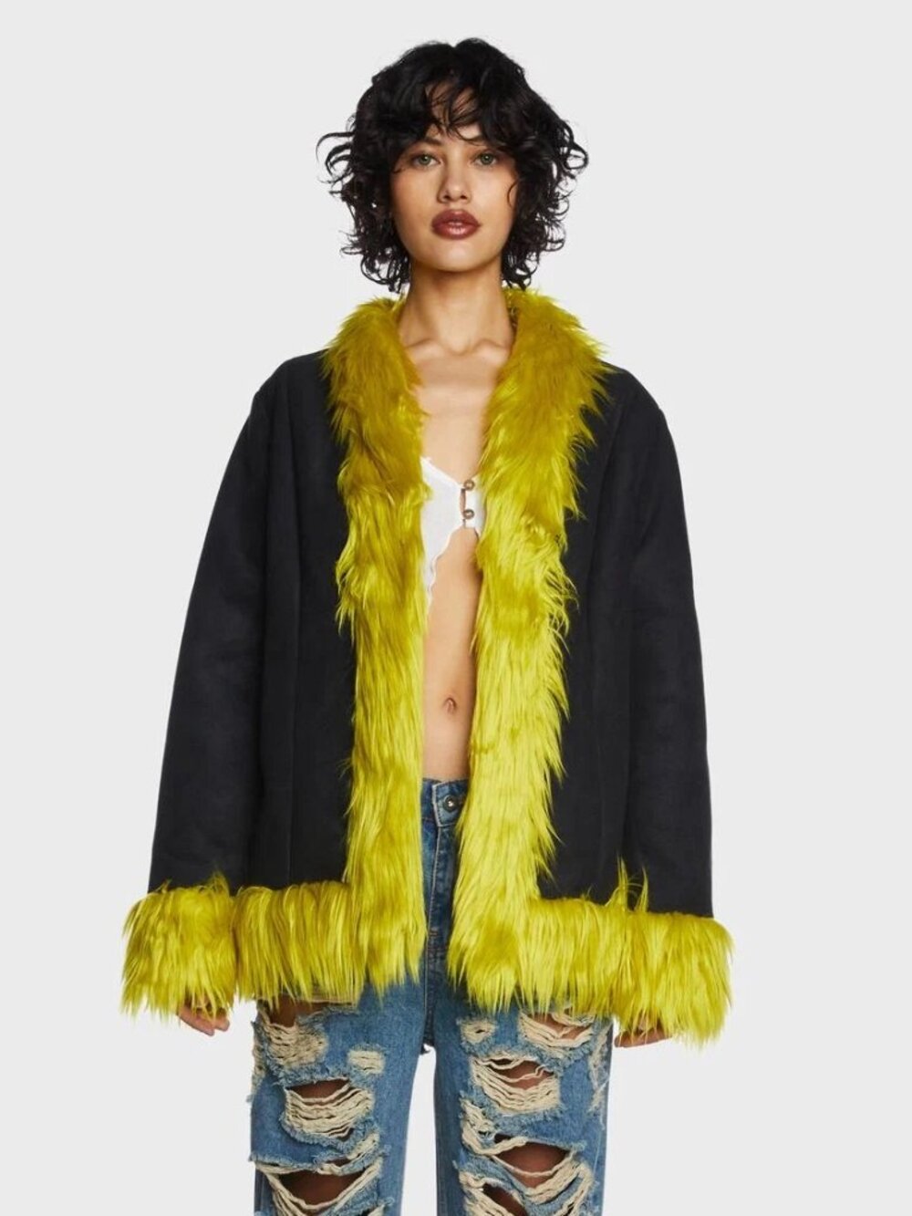 Ragged Priest - Warhol Faux Fur Coat - Size 12
